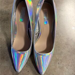 Forever 21 Iridescent Pointed Toe Pumps